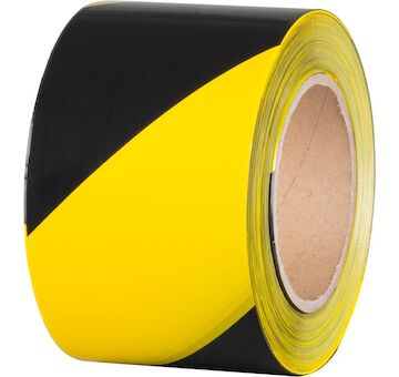 Strend Pro 2173090 Páska , 80 mm, L-250 m, PE, výstražná, žltuá/černá