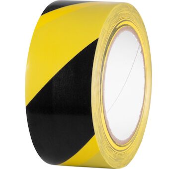 Strend Pro 2173091 Páska , 50 mm, L-33 m, PVC, lepící, výstražná, žlutá/černá