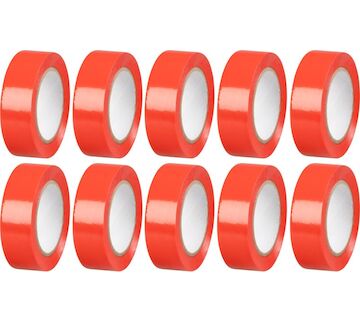 Strend Pro 2173180 Páska , 19 mm, 10 m, max. 80°C, 40,0 kV/mm, červená, izolační, lepicí, PVC, balení 10 ks