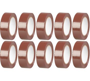 Strend Pro 2173183 Páska , 19 mm, 10 m, max. 80°C, 40,0 kV/mm, hnědá, izolační, lepicí, PVC, balení 10 ks