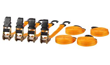 Strend Pro 217626 Upínací pás TRS-718, pás s ráčnou, 25 mm, L-4,5 m, max. 500 kg, balení. 4 ks
