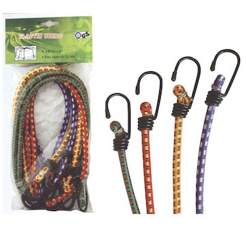Strend Pro 217627 LB345 upínací guma, 8 mm, 4x 100 cm, s ocelovými háčky, nos. 7 kg