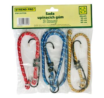 Strend Pro 217739 upínací guma LB349, 8 mm, 1x 30-45-60 cm, s ocelovými háčky
