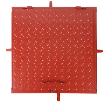 Strend Pro 217743 Poklop MC50, 500x500 mm, kanálový, bordó, max. 150 kg