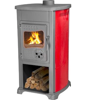 Strend Pro 221033 Kamna Bella Thalia, červená, 5,4 kW, litina/šamot