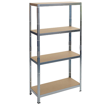 Strend Pro 2210778 Regály RAT20 HD, kov, MDF, 4 police, 1800x900x450 mm, max. 175 kg/polici