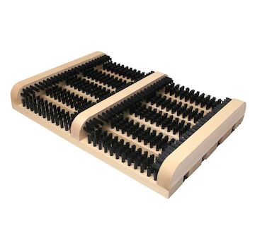 Strend Pro 2211352 Rohožka GECO WMN.1, před dveře, 36x26,5x5,5 cm, dřevo, škrabka na boty