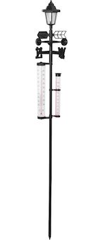 Strend Pro 2212131 Meteorologická stanice SWS29, 158 cm, srážkoměr, teploměr, solární lampa, směr větru