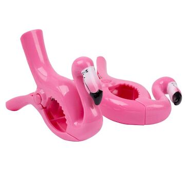 Strend Pro 2212267 Kolíčky na plážové osušky, 13x9x3cm, 2 ks, plameňáci