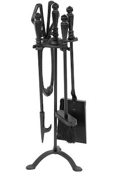 Strend Pro 221378 Sada Homefire FT24B, 4-dílná, černá, 60 cm, krbové nářadí