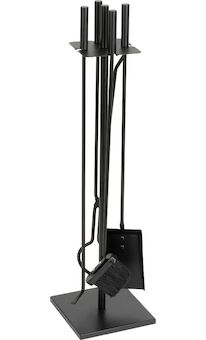 Strend Pro 221379 Sada Homefire FT075BA, 4-dílná, černá, 81 cm, krbové nářadí