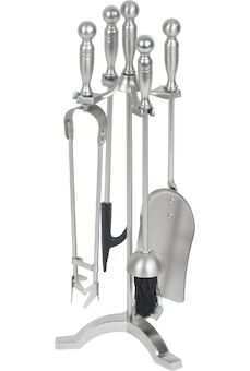 Strend Pro 221909 Sada Homefire FT53S, čtyřdílná, poniklovaná, 53 cm, krbové nářadí