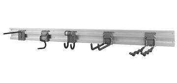 Strend Pro 222513 Držák nářadí G-mate GHS6, lišta 120 cm, 6 ks, + závěsy, montáž na stěnu