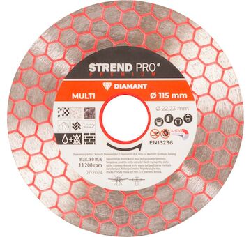 Strend Pro 2232044 Kotouč Premium, 115 mm, hexagonal, diamantový, řezný, multi