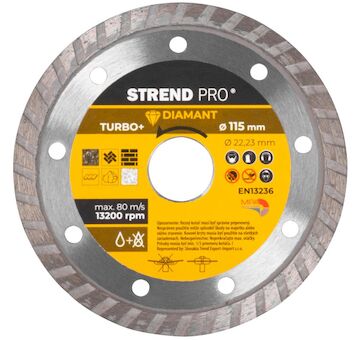 Strend Pro 223914 Kotouč 521C, 115 mm, diamantový, Turbo
