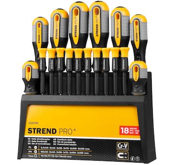 Strend Pro 2250191 Sada šroubováků SDX72-118, 18 kusů, Torx + plochý + křížový