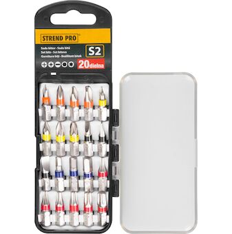 Strend Pro 2250278 Sada bitů EVE-12079 - 20 kusů, L-25 mm, S2