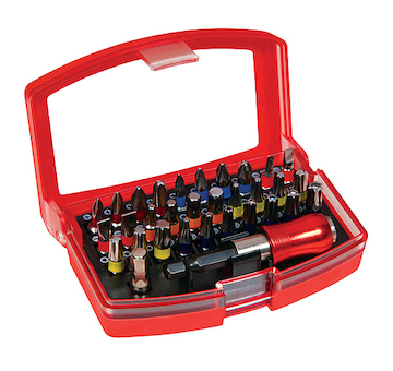 Strend Pro 2250279 Sada bitů EVE-12083 - 32 kusů, L-25 mm, S2 + držák bitů
