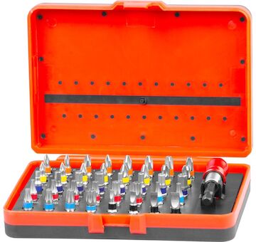 Strend Pro 2250282 Sada bitů EVE-12113 - 41 kusů, L-25 mm, S2 + držák bitů