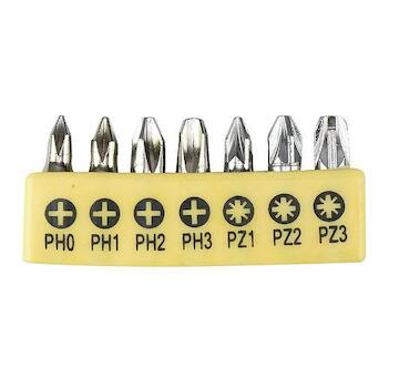 Strend Pro 2250287 Sada bitů YF40517 - 7 kusů, S2, PH 0-1-2-3, PZ 1-2-3