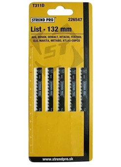 Strend Pro 226547 Čepel pro T311D 132 mm, 6z, na dřevo, balení. 5 ks