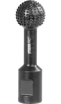 Strend Pro 227741 Rašple RSP41, na dřevo, 30 mm, pro úhlovou brusku, kulová, černá
