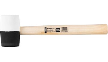 Strend Pro 230262 Kladivo HM232 560 g, 300 mm, gumové, BlackWhiteHlava, dřevěná rukojeť