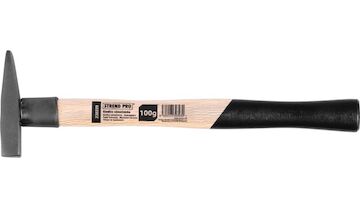 Strend Pro 230289 Kladivo HM100 100 g, zámečnické kladivo, dřevěná rukojeť, délka rukojeti 260 mm