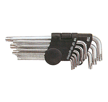 Strend Pro 2310130 Sada klíčů HK0042, 9 kusů, T10-T50, Torx, nástrčné hlavice