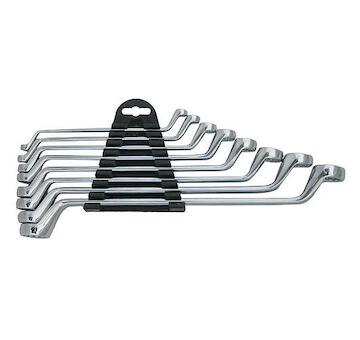 Strend Pro 231433 Sada klíčů HR32581 8 ks, Cr-V, 6-22 mm, očko, posun 75°