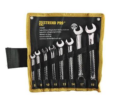 Strend Pro 231660 Sada klíčů HR31583, 8 kusů, Cr-V, 8-19 mm
