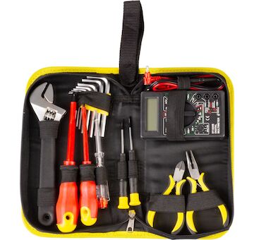 Strend Pro 239120 Sada nářadí CMT-05.0215 - 15 kusů, elektrikář + multimetr, v brašně