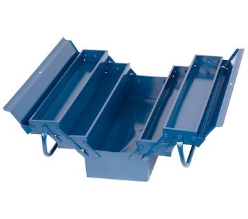 Strend Pro 239156 Pouzdro na nářadí TB101B, 430x200x210 mm, 5 dílů, kovová krabice