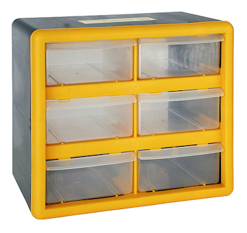 Strend Pro 239312 Nástěnný organizér SBx3045-A, 06 zásuvek, 26,5x16x23,5 cm, max. 12 kg