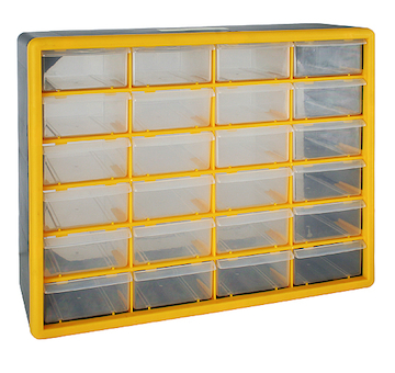 Strend Pro 239360 Nástěnný organizér SBx3045-C, 24 zásuvek, 50x16x39 cm, max. 28 kg
