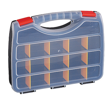 Strend Pro 239442 Kufříkový organizér HL30123, 31,5 x 25,5 x 5,5 cm, Max. 7 kg, 15 příček