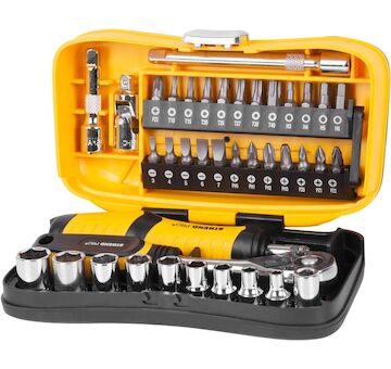Strend Pro 239480 Sada nářadí WT549, 39 dílů, bity, nástrčné hlavice a 1/4