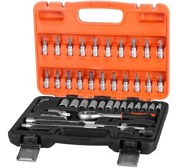Strend Pro 239672 Sada nářadí S246, 46 kusů, v kufříku, 1/4