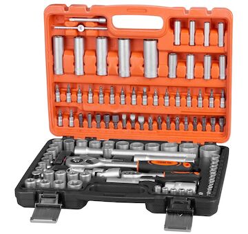 Strend Pro 239679 Sada nářadí S210, 108 dílů, v kufru, 1/4