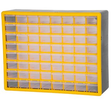 Strend Pro 239915 Nástěnný organizér SBx3045-G, 64 zásuvek