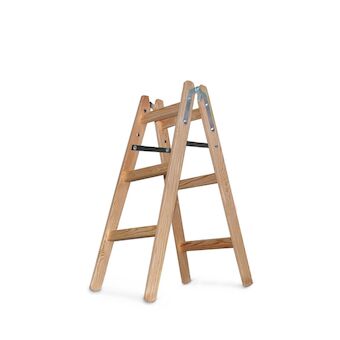 Strend Pro 2510303 Žebřík , PROFI, dřevěné štafle, 3 příčkový, 0,95 m 150 kg