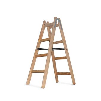 Strend Pro 2510447 Žebřík , PROFI, dřevěné štafle, 4 příčky, 1,24 m 150 kg