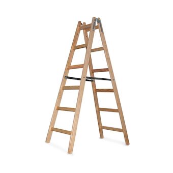 Strend Pro 2510450 Žebřík , PROFI, dřevený rebrík, 6 příček, 1,82 m, max. 100 mm 150 kg