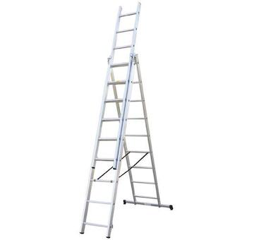 Strend Pro 251073 Žebřík DW 3x6, Alu, EN 131 max. 3,69 m