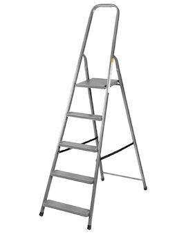 Strend Pro 251373 Schůdky ST-D3, 3 stupně, ocel, žebřík, 125 cm, nosnost 125 kg