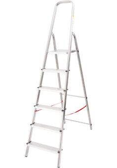 Strend Pro 251382 Schůdky AL-D6, 6 schůdků, nosnost 125 kg, Alu