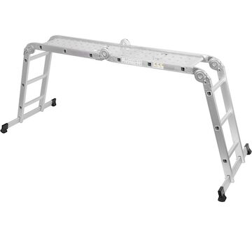Strend Pro 251426 Žebřík s plošinou ML103 4x3, kloubvý, Alu, max. 150 kg
