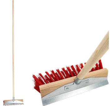 Strend Pro 2530360 Koště Geco U300.3, 300mm, silničářská s násadou, s kovovou škrabkou