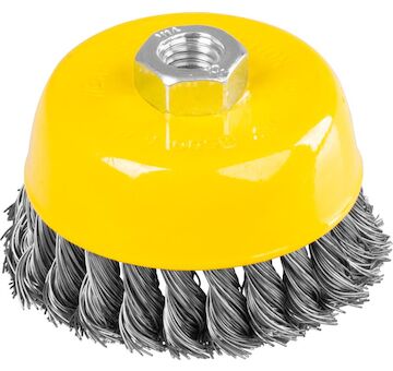 Strend Pro 253135 kartáč TCB-500 100 mm, hrncový kartáč, opletený, M14x2, drát 0,35 mm