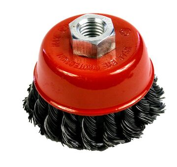 Strend Pro 253400 kartáč TCB-500 125 mm, hrncový kartáč, opletený, M14x2, drát 0,35 mm